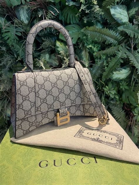 gucci x balenciaga hourglass|gucci and balenciaga collab bag.